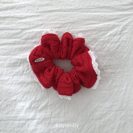 ellymolly/180. Cable Knit Scrunchie FREE