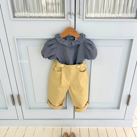 ohho/12. milk bizo pin tuck pants S-2XL