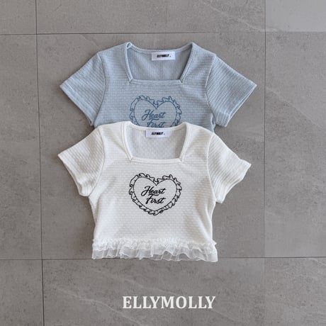 ellymolly/84. pouder lace T-shirt 5-11