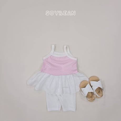 soybean/7. plan dot fril sleeveless XS-XL