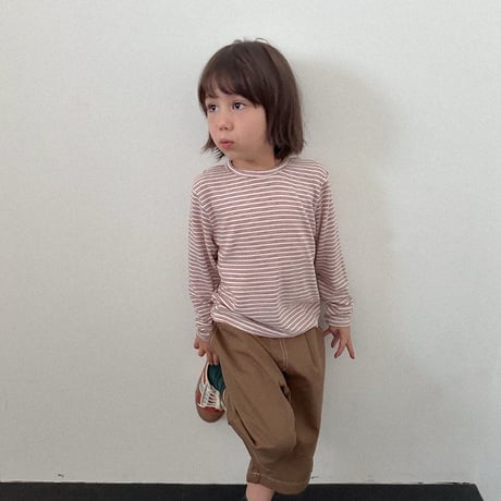 digreen/9. stripe latte tee? S-2XL