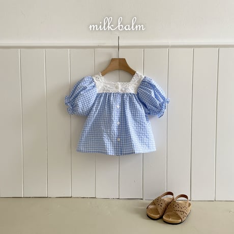 milkbalm/13. ivy check blouse XS-XL
