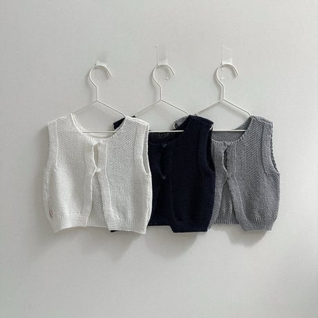 minirobe/37. button knit vest S-XL