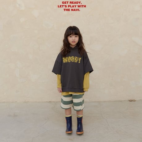 navi/9. square bermuda pants S-XL