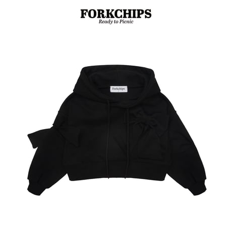 forkchips/23. loss ribbon hood T-shirt M-XL