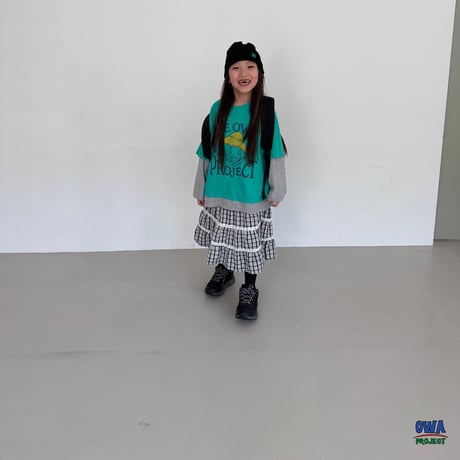 owa/11. puffy two color T-shirt S-XL