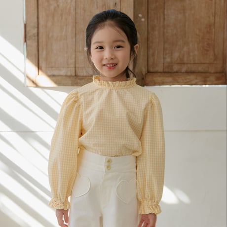 monatelier/22. check fril blouse S-2XL