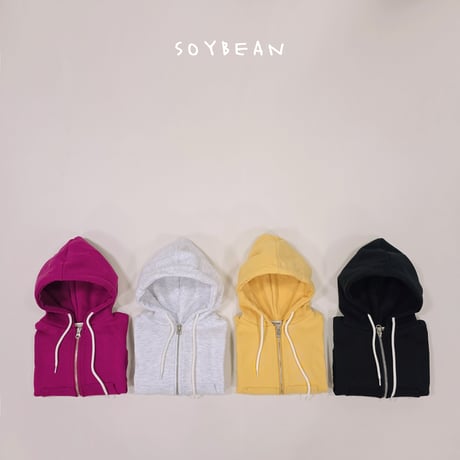 soybean/74. loose fit hood zipup JS-JM
