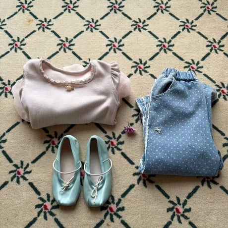 aiai/20. dot blue denim pants 90-130