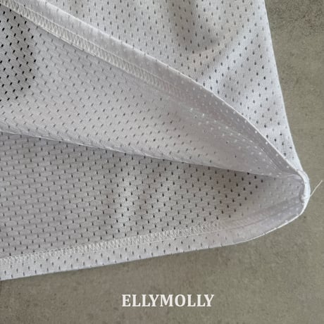 ellymolly/108. mesh puff v neck T-shirt 13-19