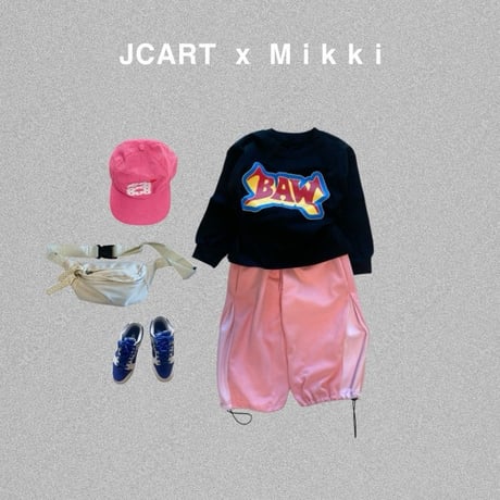 mikki/6. side pin tuck two way pants ADULT