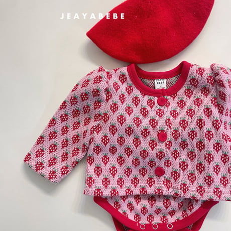 jeayabebe/8. strawberry Se T-shirt S(3-6)-M(6-12)