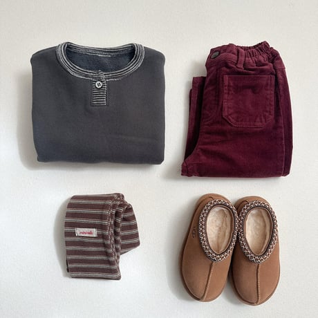 minirobe/11. popo placket sweatshirt S-XL