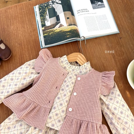 ohho/8. from knit fril vest S-2XL