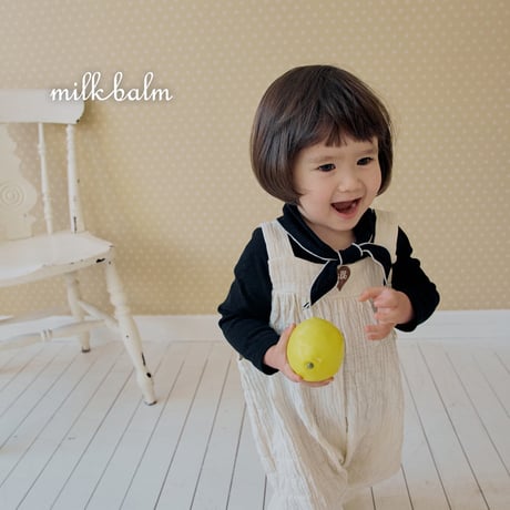 milkbalm/23. heart embroidery overalls XS(-6M)-M(12M-18M)