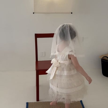 aiai/60. white Veil princess set ) dress 90-130