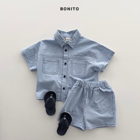 bonito/68. two pocket linen set? 12M-XL