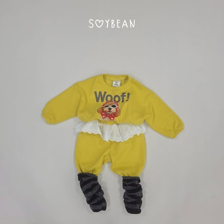 soybean/13. plan ) wangwang fril updown set XS-XL