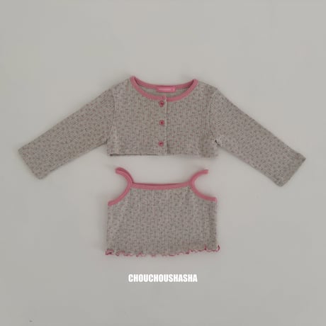 chouchoushasha/25. Flower Cardigan Set SET XS-XL
