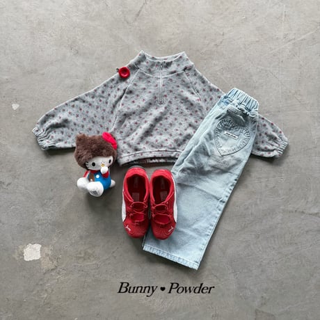 bunnypowder/92. flower half zipup S-XL