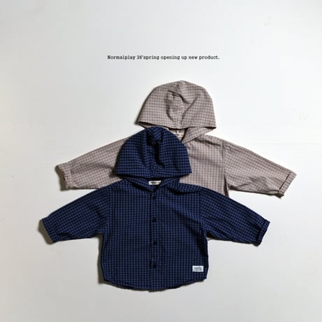 normalplay/70. peter check hood shirt JS-JM