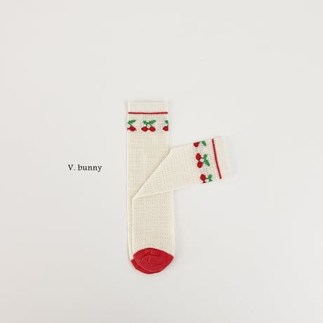 vbunny/27. good cherry socks set FREE(32CM)