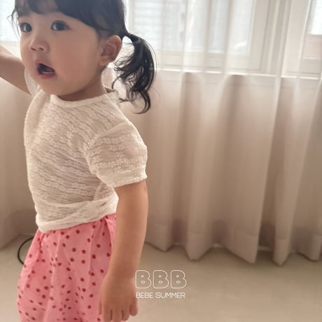 bellabambina/43. bebe lace half t T-shirt 12M-M
