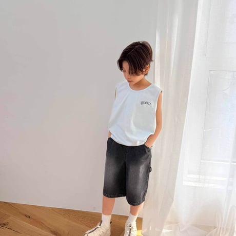 fromi/5. Carpenter half denim pants S-XL