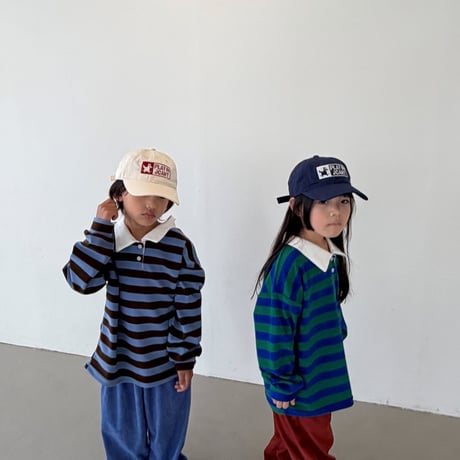mikki/7. Terry dangara collar T-shirt S-XL