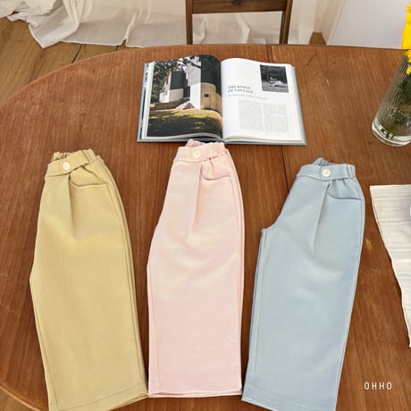 ohho/12. milk bizo pin tuck pants S-2XL