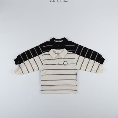 owen/37. single stripe collar T-shirt S-XL