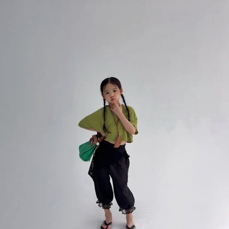 saintdoll/25. linen crop T-shirt S-XL