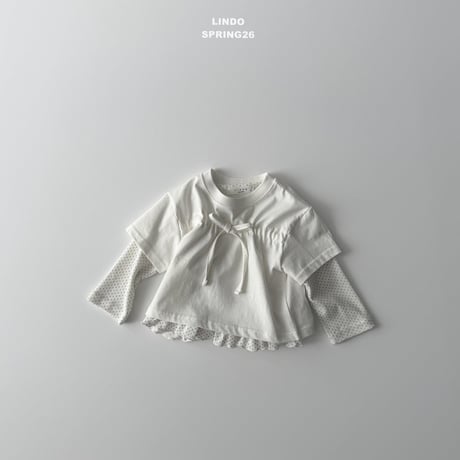 lindo/48. bb ribbon T-shirt XS-XL
