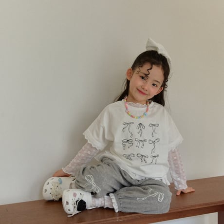 berryberry/25. ribbon half t T-shirt 5-11