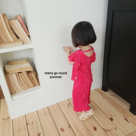 merrygoround/47. fril pleated set XS-2XL