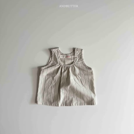 andbutter/35. Natural Button sleeveless S-XL