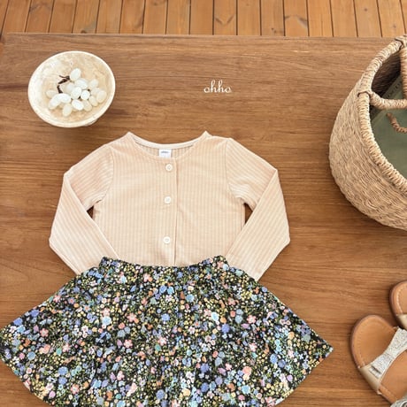 ohho/20. floral shirring skirt S-2XL