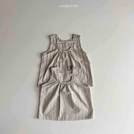 andbutter/35. Natural Button sleeveless S-XL