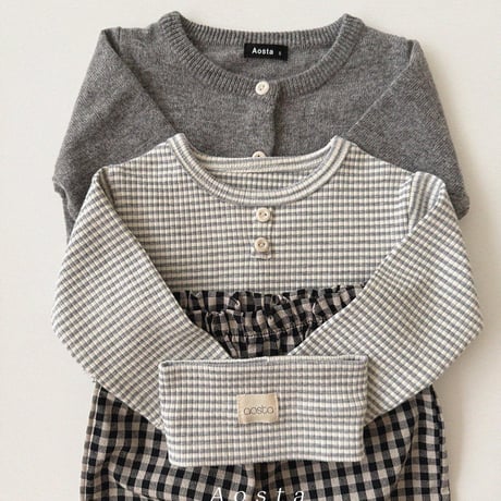 aosta/6. [Knit Cashmere Cardigan] S(1-2Y)-L(3-5Y)