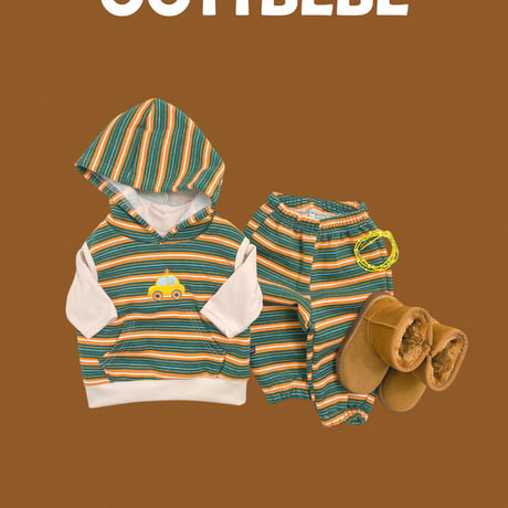 oottbebe/28. kids auto hood updown set XS(0-1Y)-XL(4-5Y)