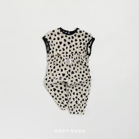 oottbebe/35. peuty leopard plitch ( kids ) updown set XS(1-2Y)-XL(6-7Y)