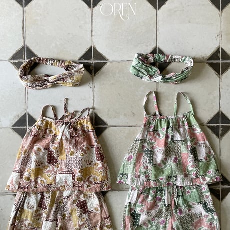 oren/41. maru string sleeveless updown set S-XL
