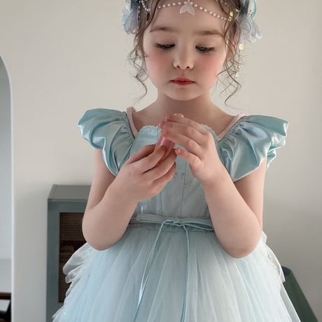 aiai/56. blue ferry tutu ( hairpin set ) one-piece 90-130