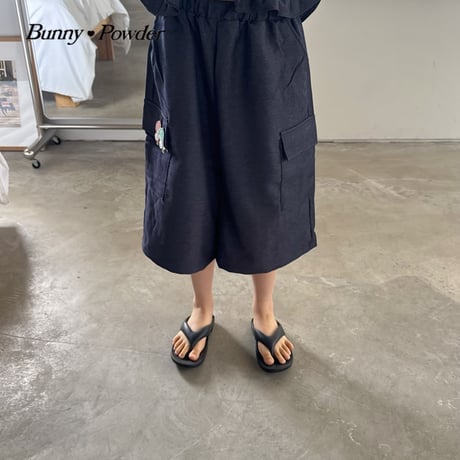 bunnypowder/215. denim cargo bermuda pants 2XL-4XL