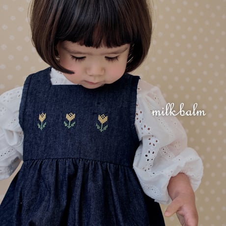 milkbalm/7. tulip denim suit XS(-6M)-M(12M-18M)