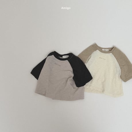 amigo/44. slave two color raglan  XS-XL