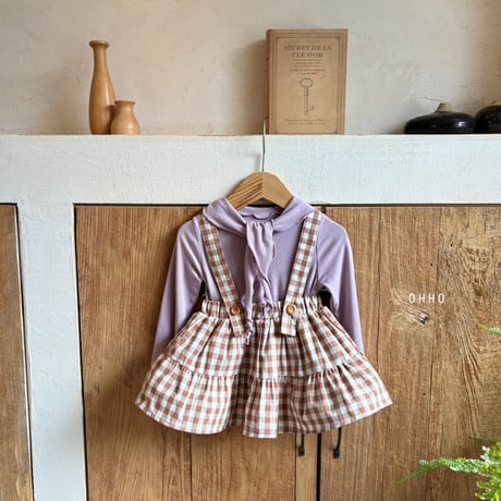 ohho/3. caramel ribbon T-shirt S-2XL