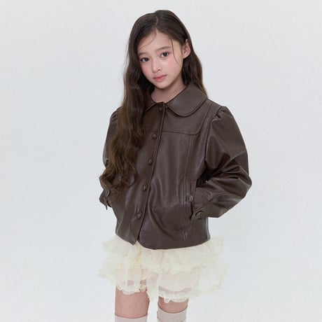 forkchips/80. teddy ledder jacket M-XL