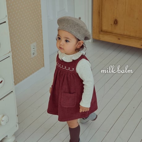 milkbalm/18. picot fril T-shirt XS-XL