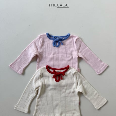 thelala/24. peuty ribbon T-shirt XS-XL